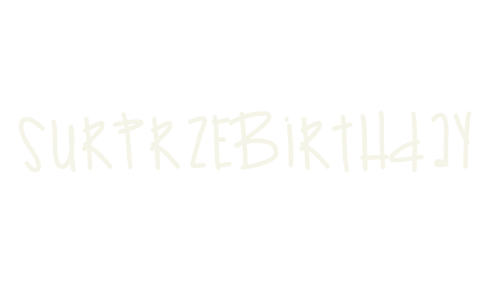 SurprzeBirthday, handwritten font preview