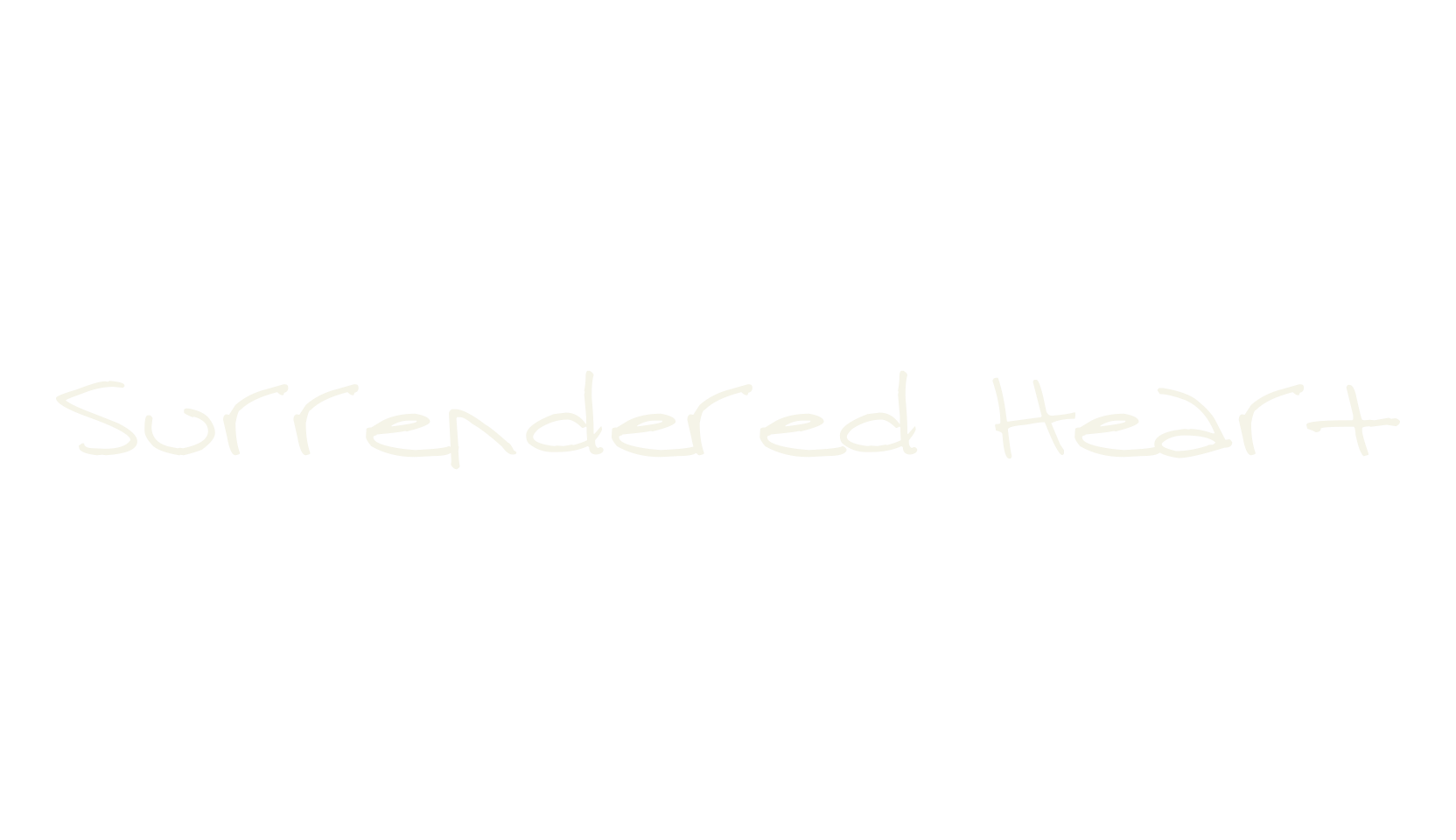 Surrendered Heart, handwritten font preview