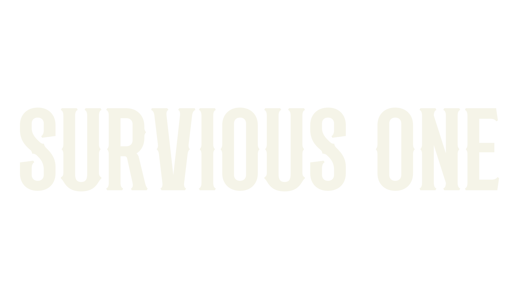 Survious One, serif font preview
