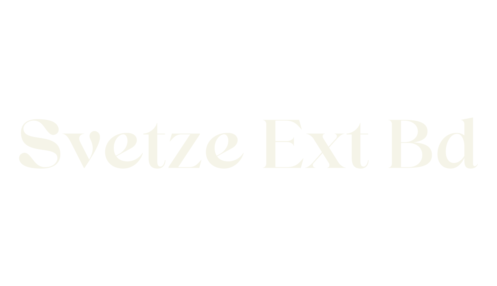 Svetze Ext Bd, beautiful font preview