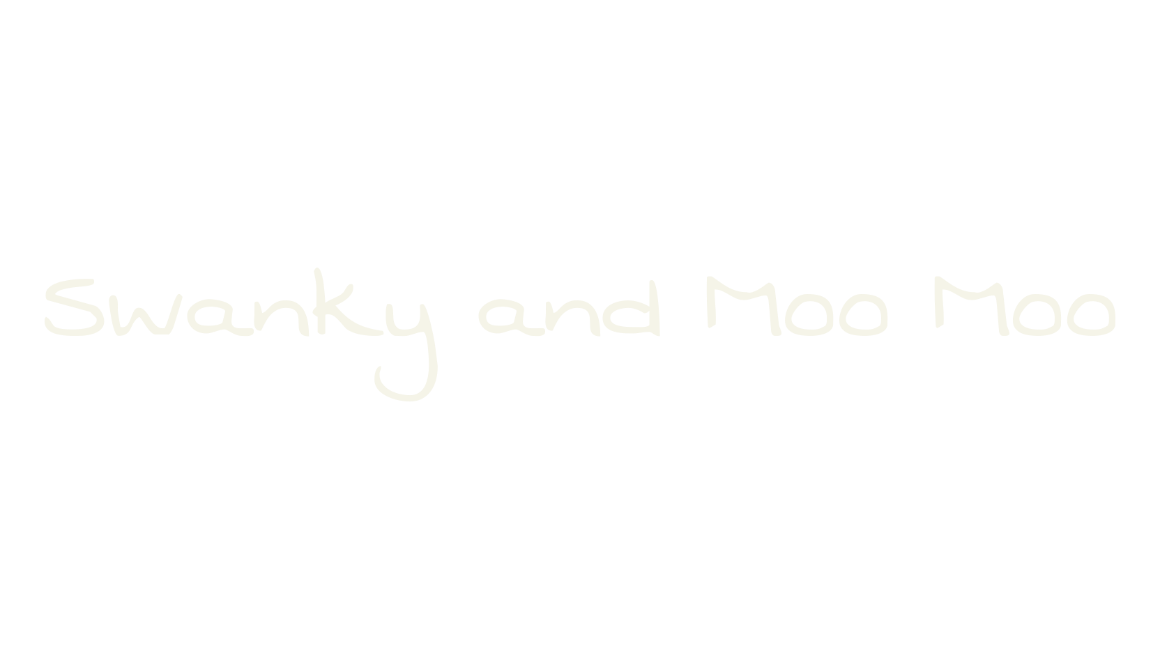 Swanky and Moo Moo, handwritten font preview