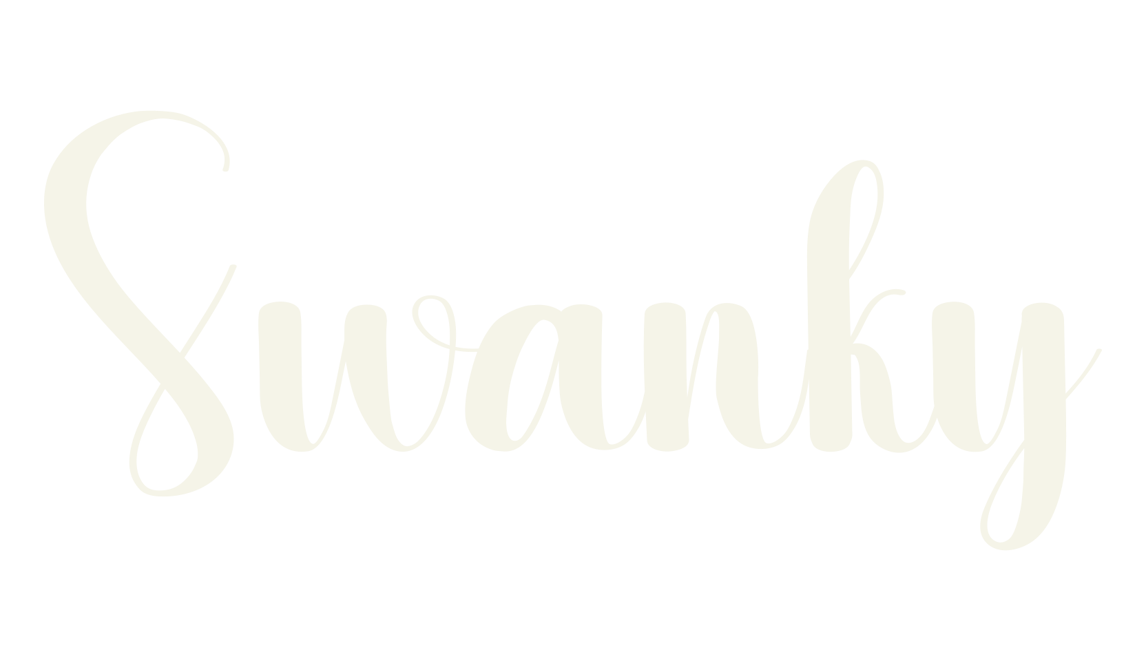 Swanky, calligraphy font preview