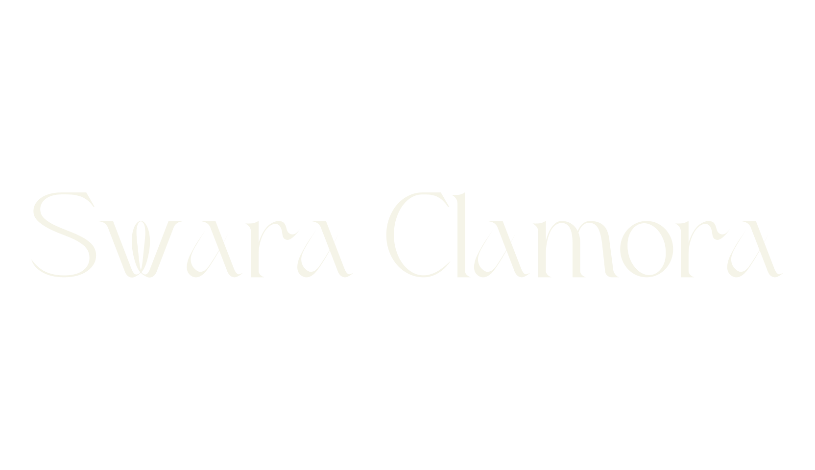 Swara Clamora, cursive font preview
