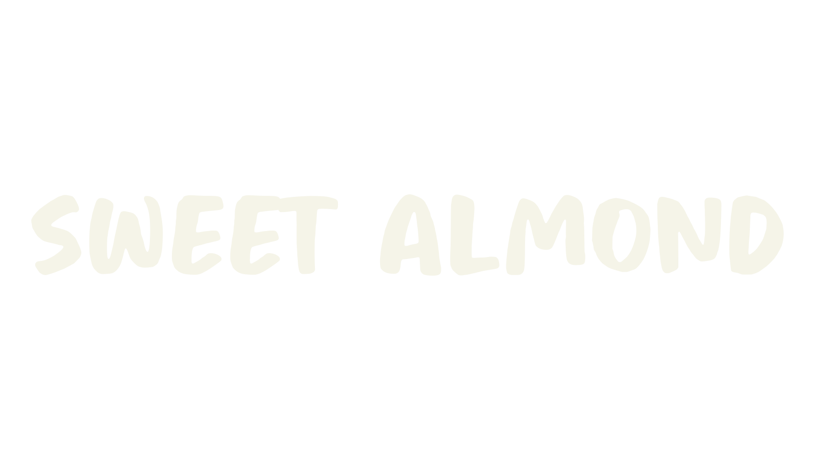 Sweet Almond, bold font preview