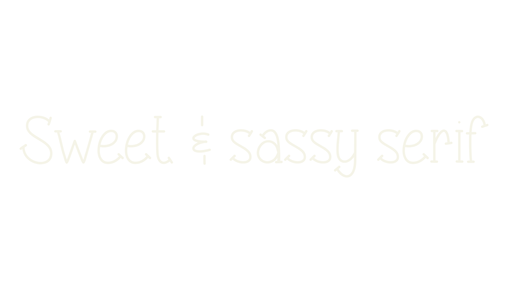 Sweet & sassy serif, handwritten font preview