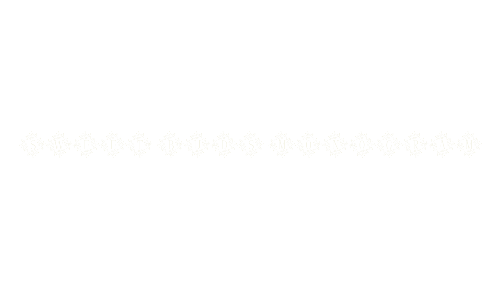 Sweet Buds Monogram, monogram font preview