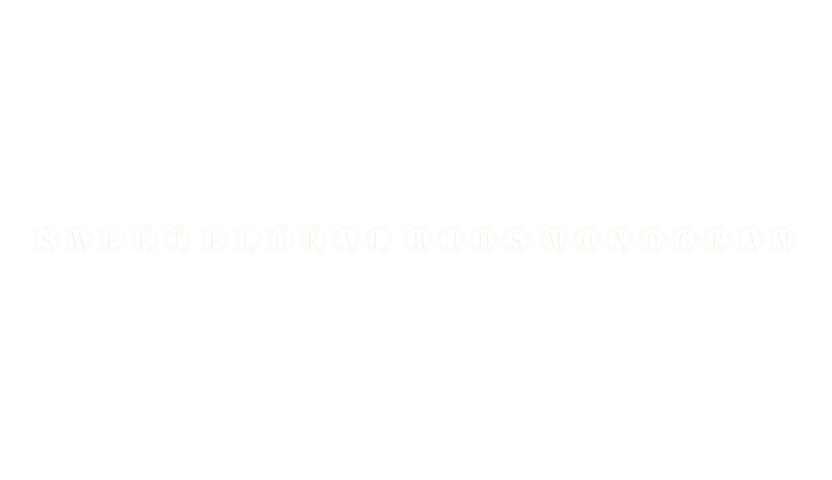 Sweet Floral Buds Monogram, floral font preview