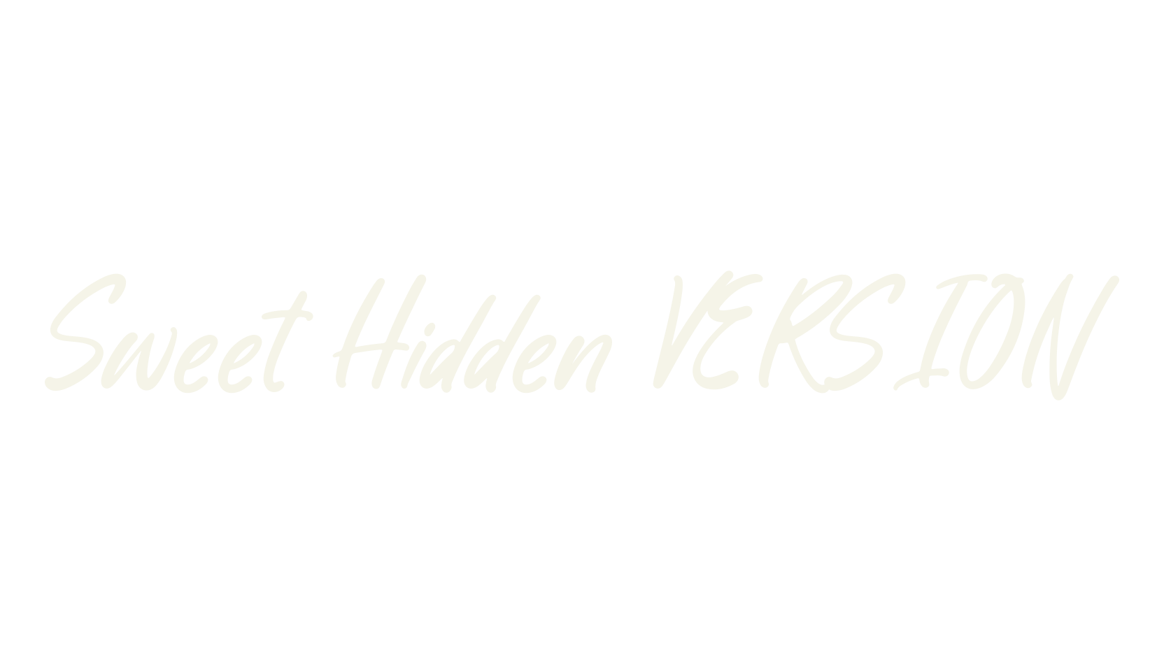 Sweet Hidden VERSION, script font preview
