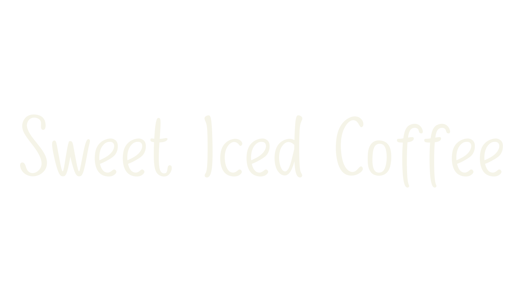 Sweet Iced Coffee, coffee font preview