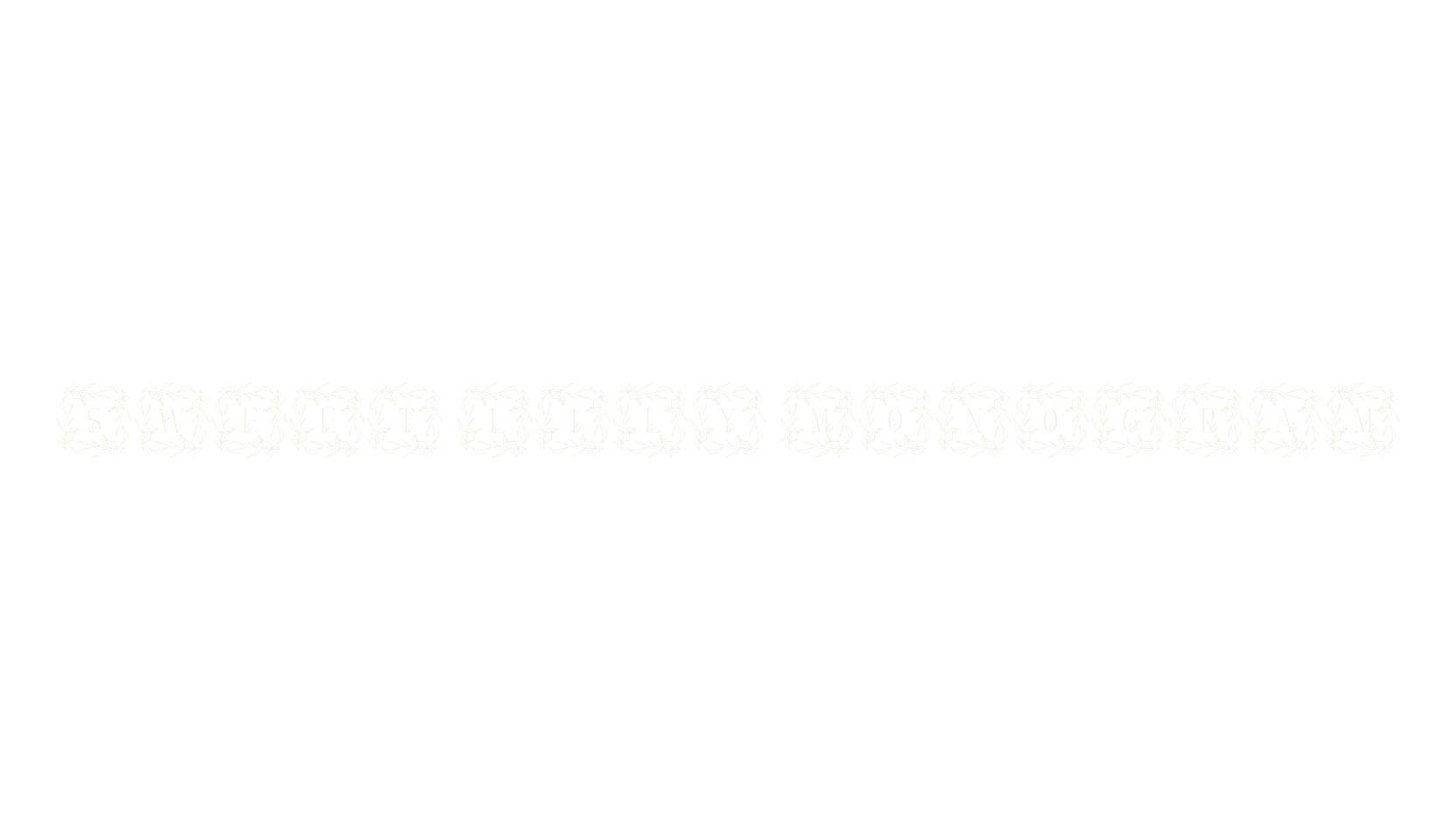 Sweet Lily Monogram, monogram font preview
