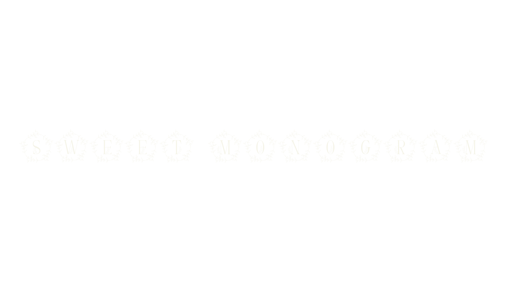 Sweet Monogram, flower font preview