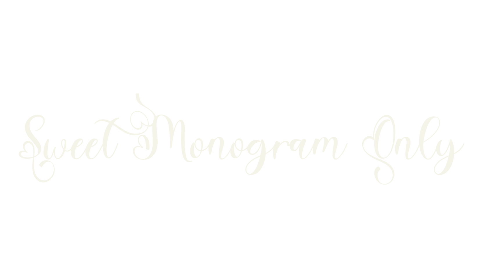 Sweet Monogram Only, fancy font preview