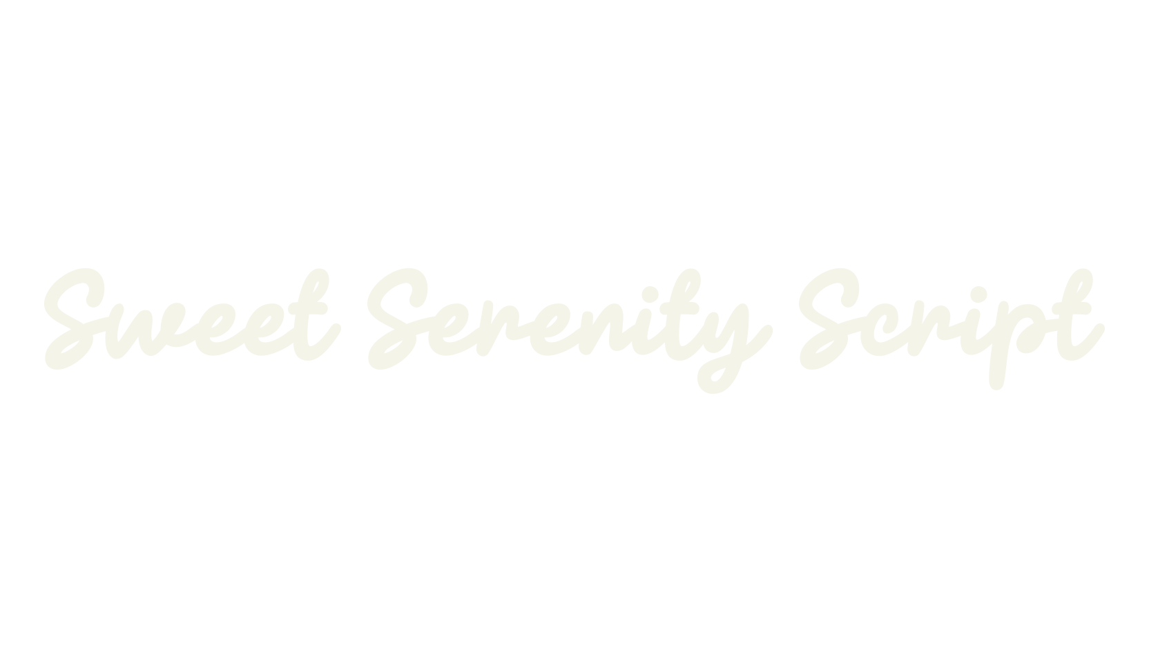 Sweet Serenity Script, cursive font preview