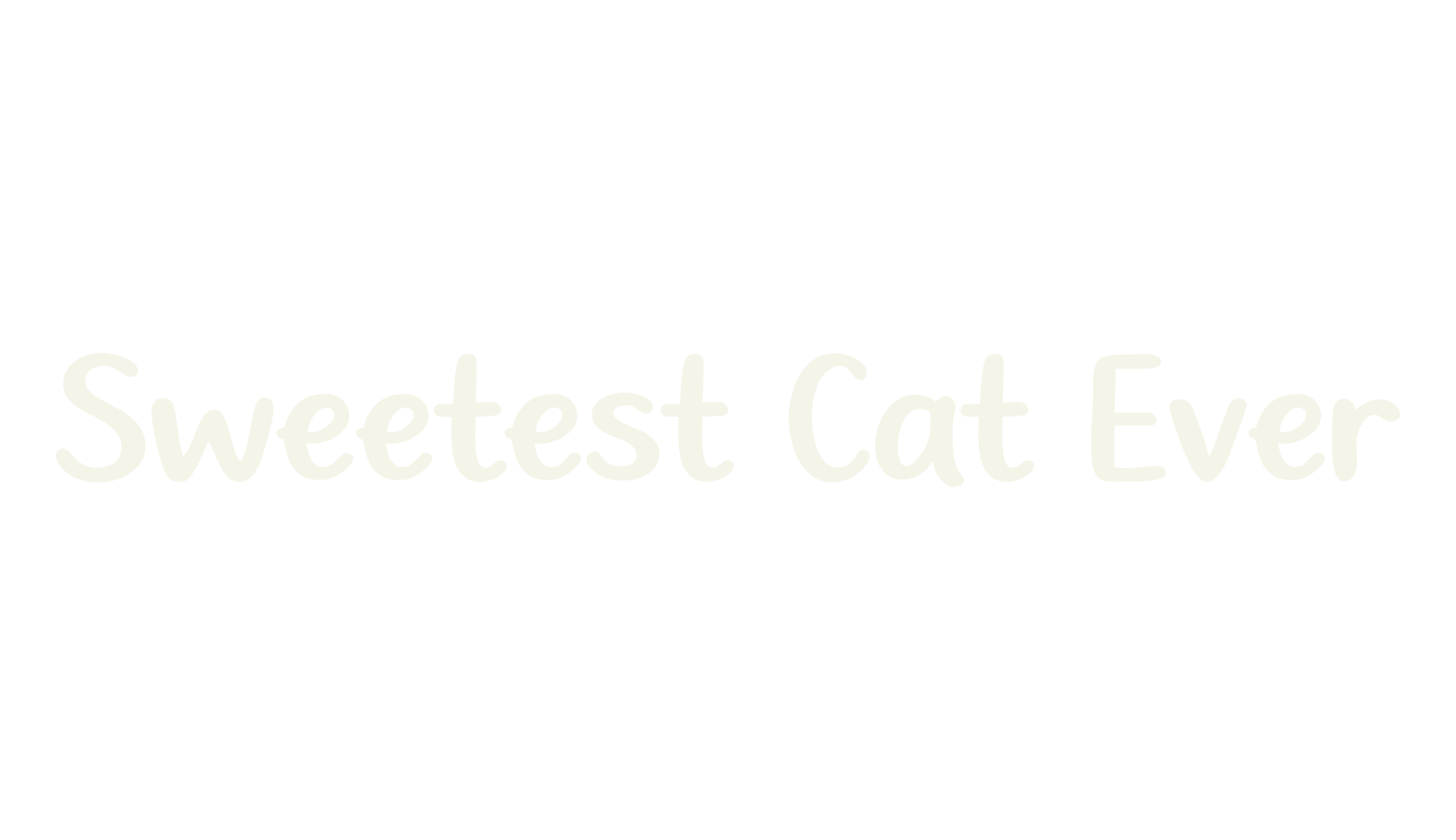 Sweetest Cat Ever, display market font preview