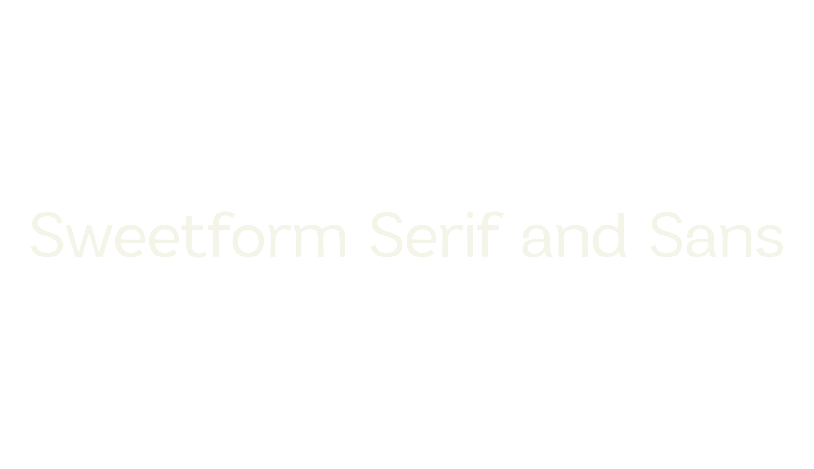 Sweetform Serif and Sans, sans serif font preview