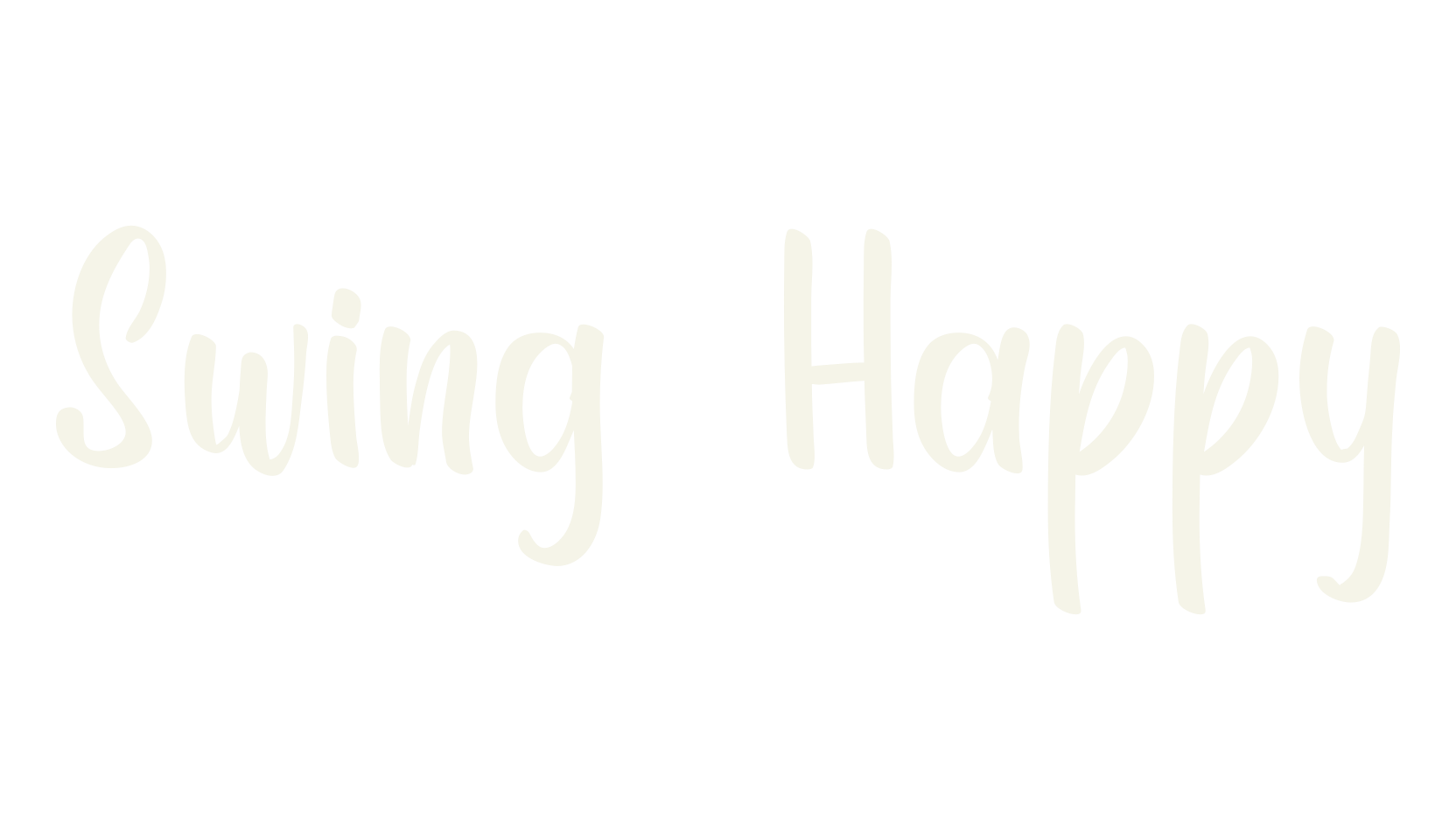 Swing Happy, handwriting font preview