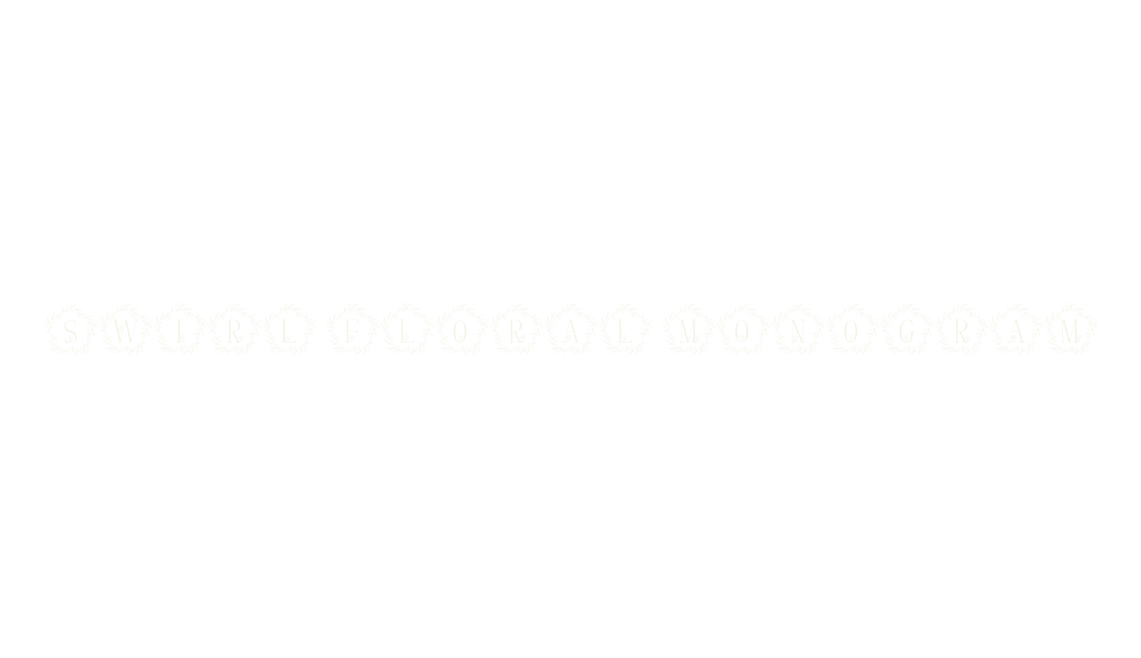 Swirl Floral Monogram, floral font preview