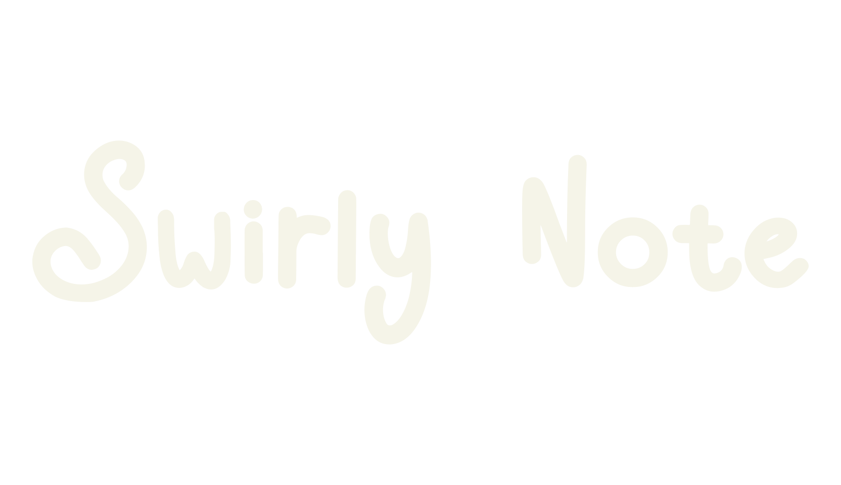 Swirly Note, swirly font preview