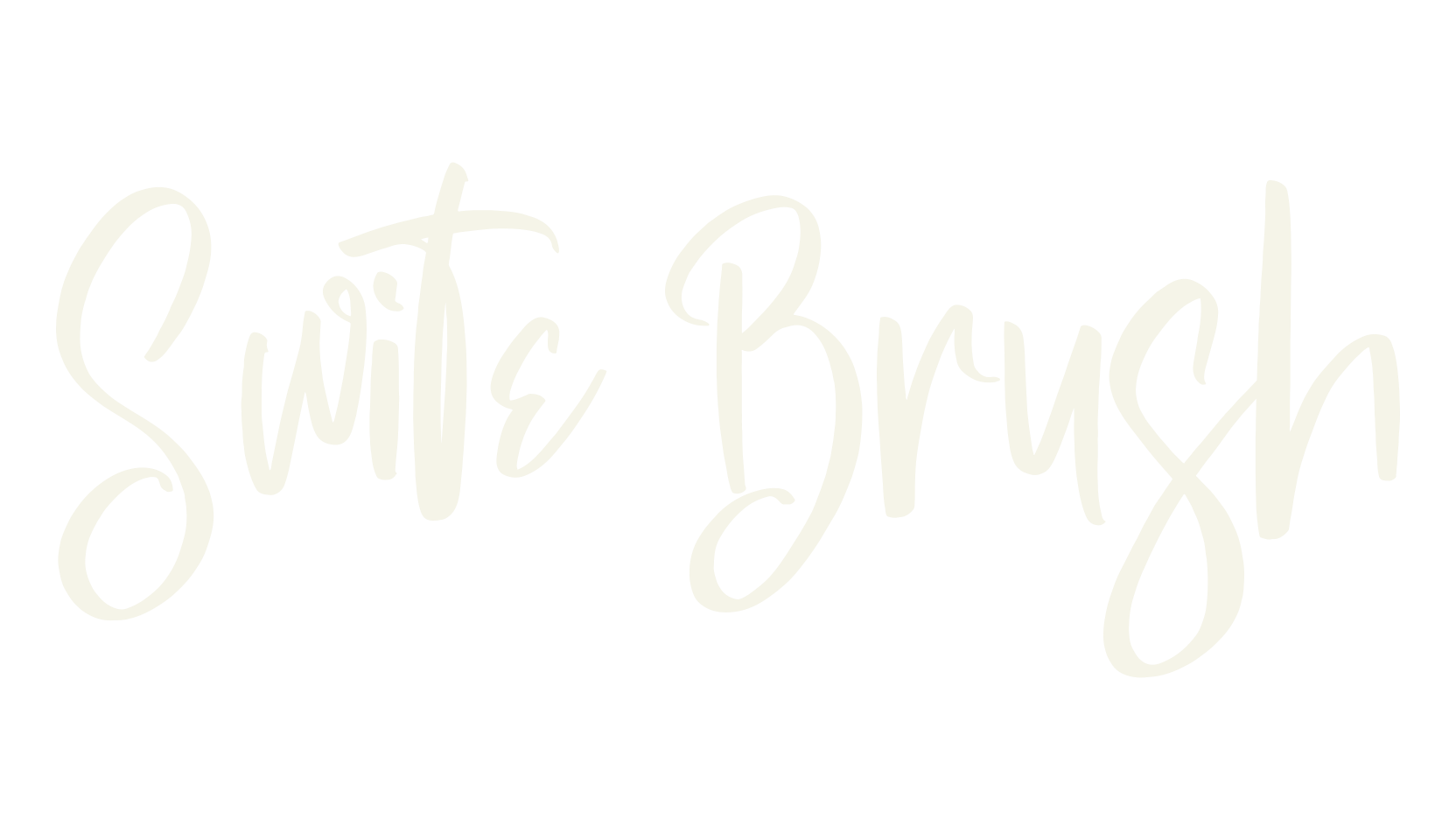 Swite Brush, brush font preview