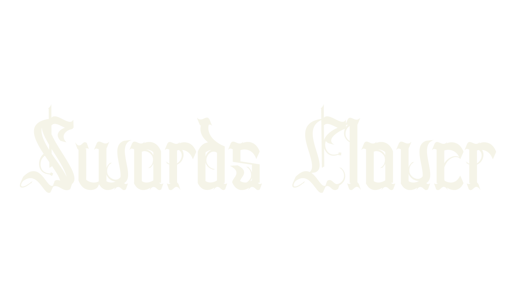 Swords Clover, old english font preview