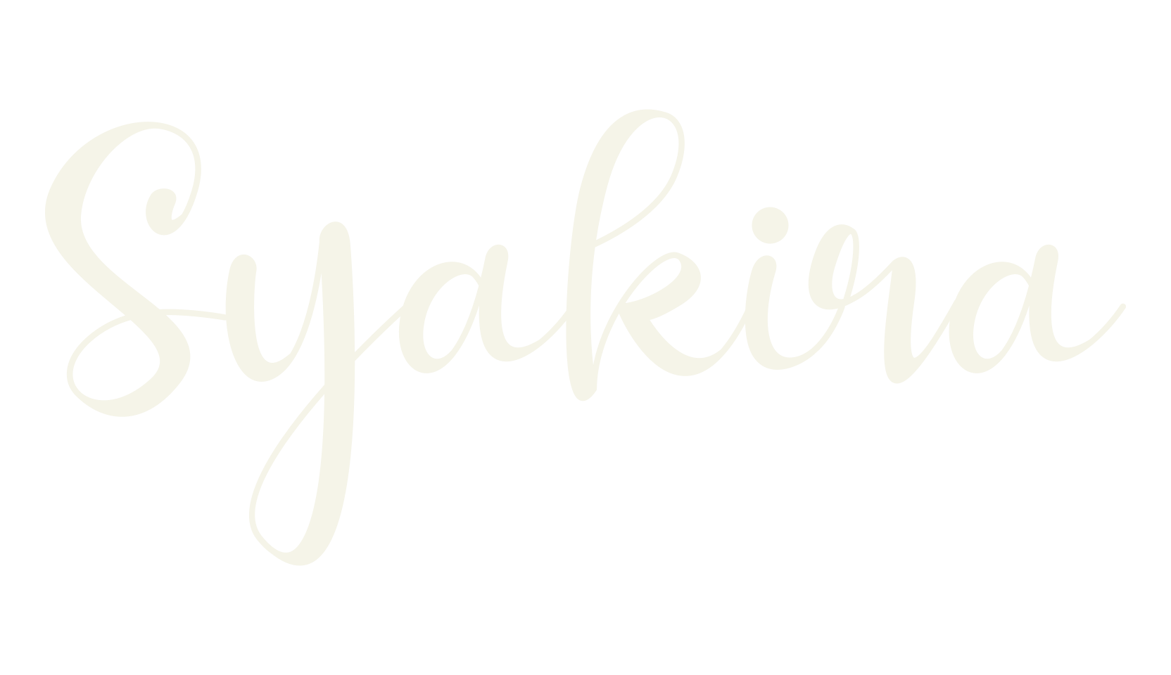 Syakira, cursive font preview