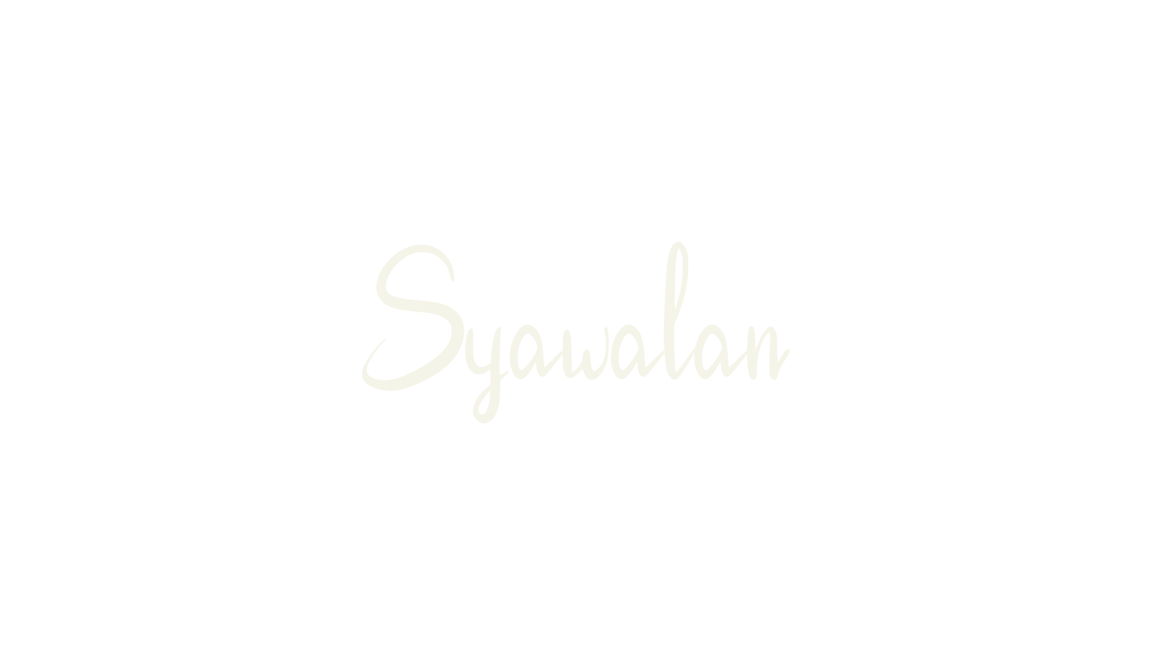 Syawalan, cursive font preview