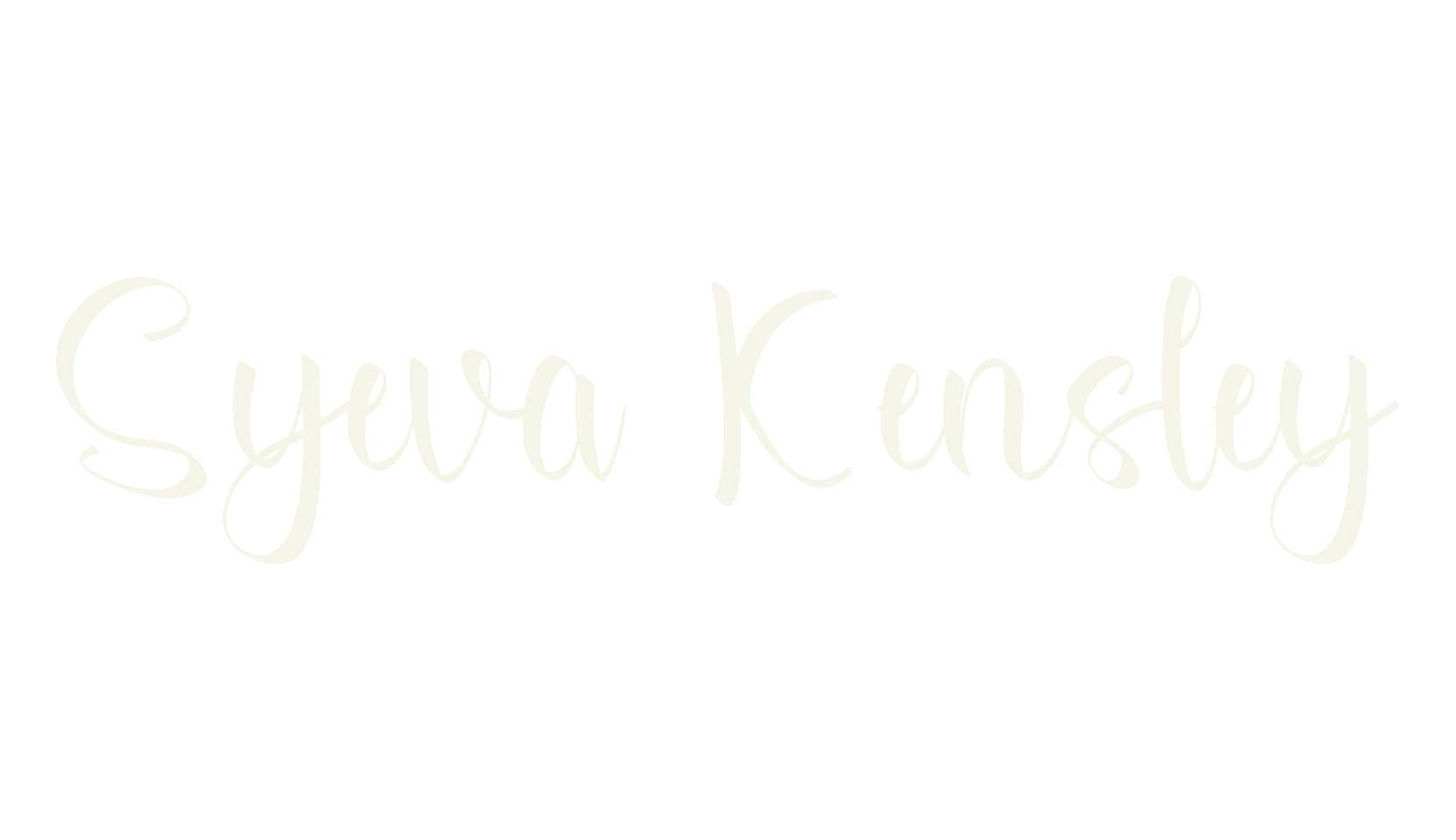 Syeva Kensley, hand lettering font preview