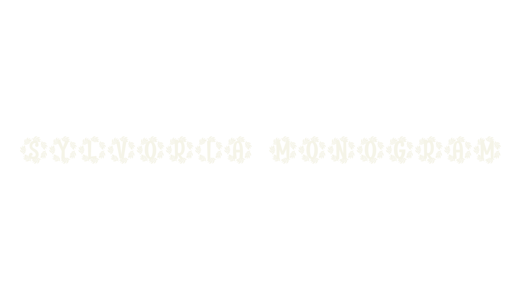 Sylvoria Monogram, monogram font preview