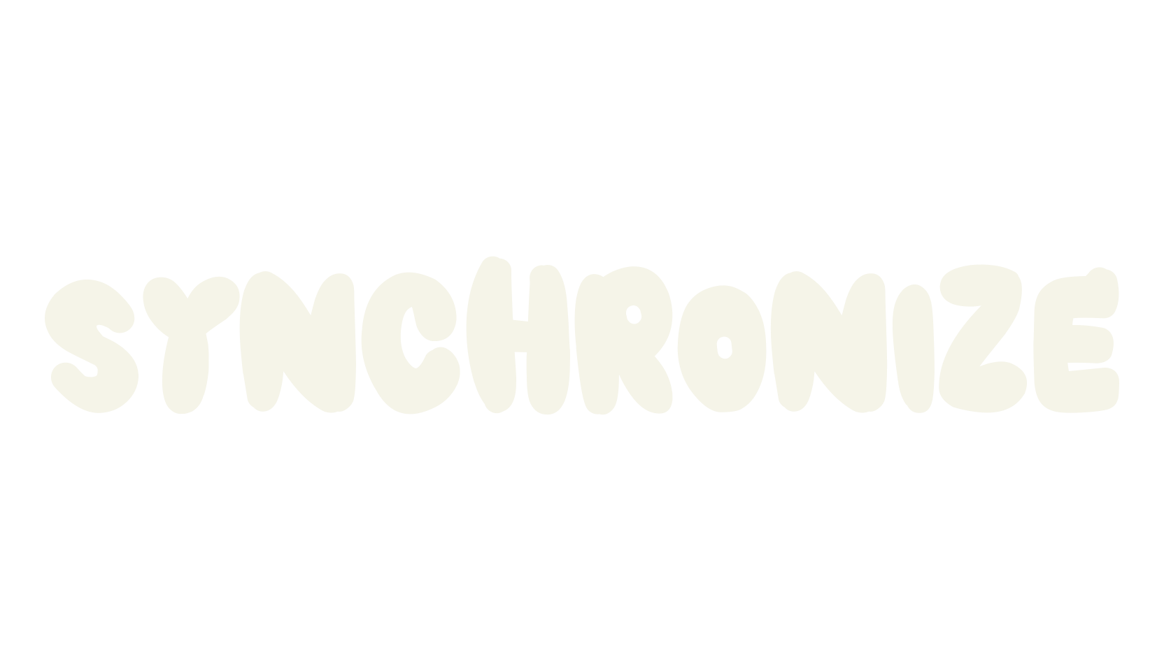 SYNCHRONIZE, balloon font preview