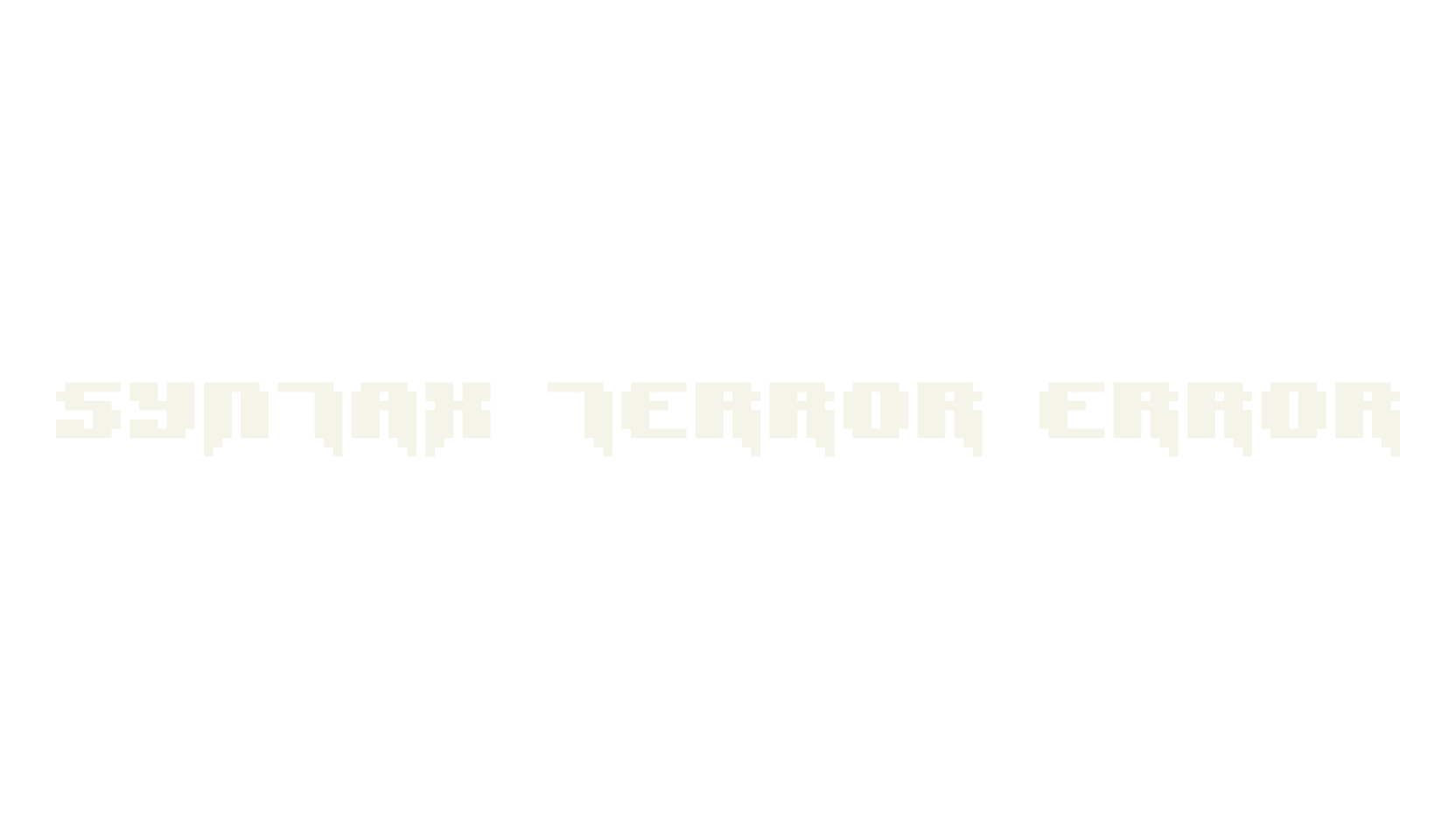 Syntax Terror Error, pixel font preview