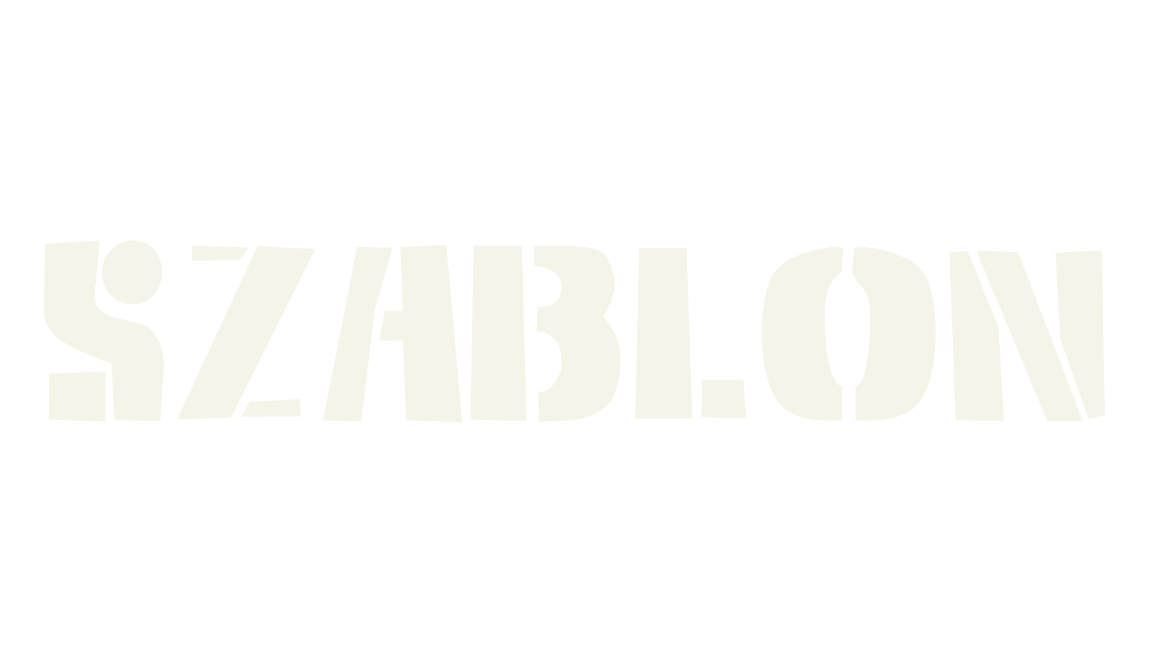 Szablon, stencil font preview