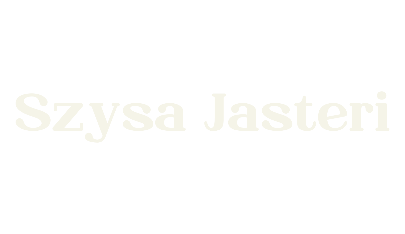 Szysa Jasteri, serif font preview