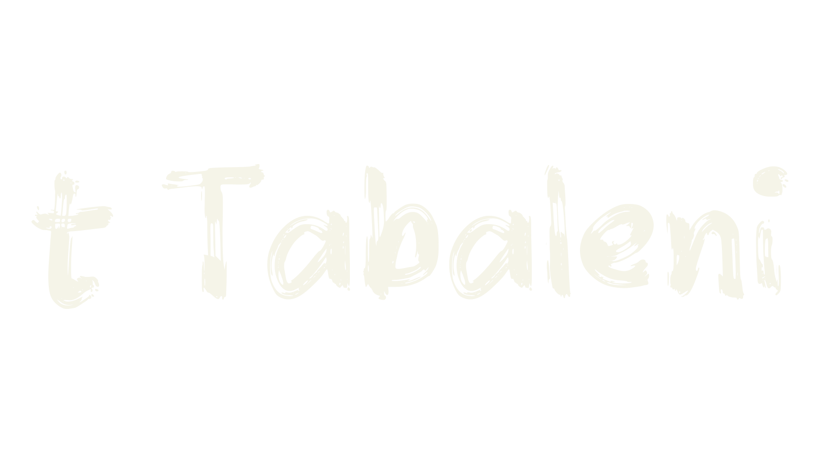 t Tabaleni, handwritten font preview