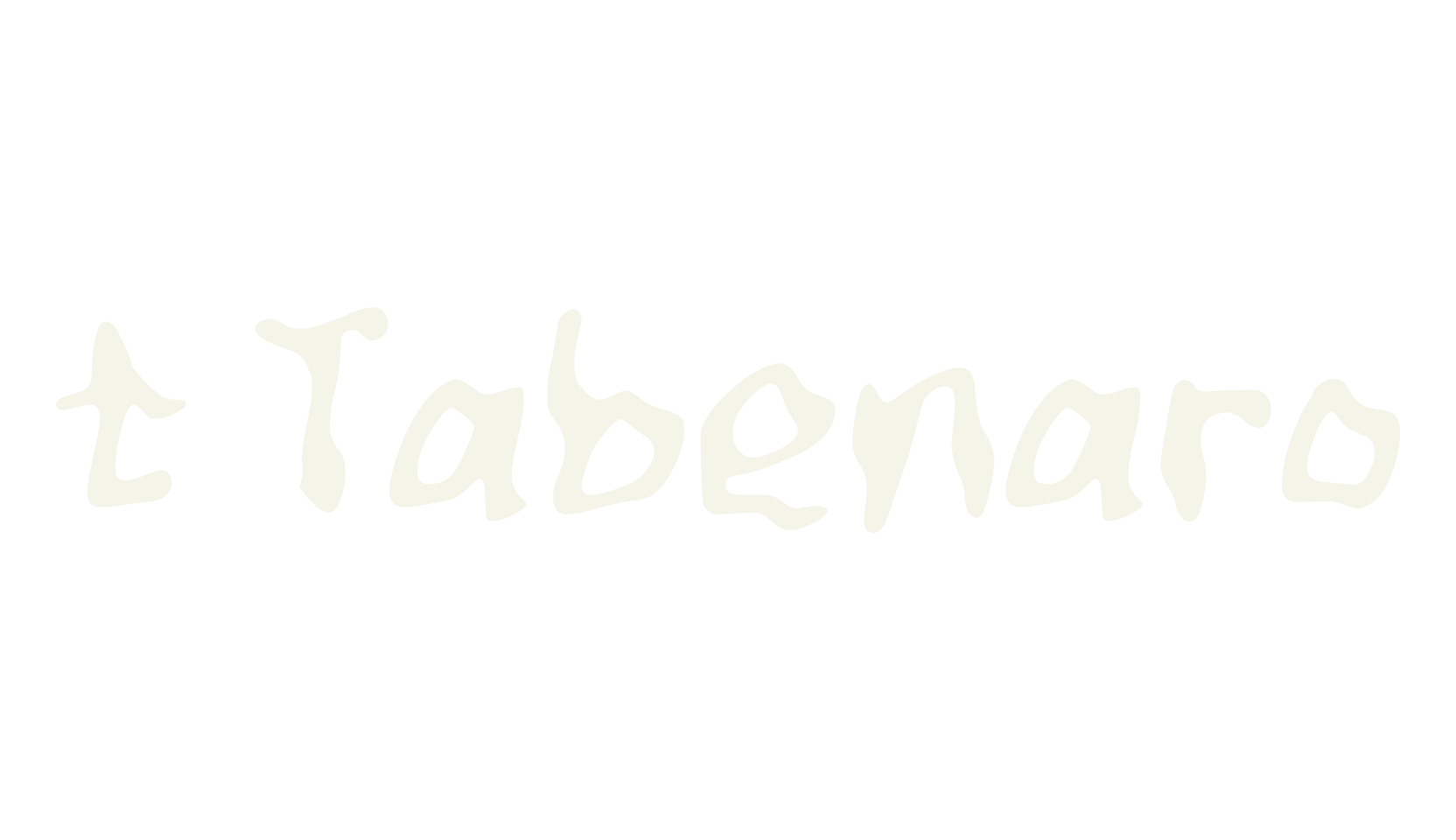 t Tabenaro, handwritten font preview