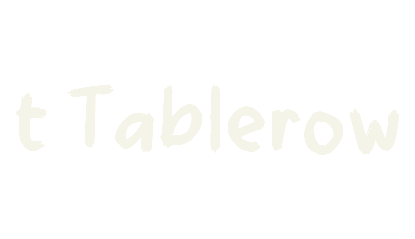 t Tablerow, handwritten font preview