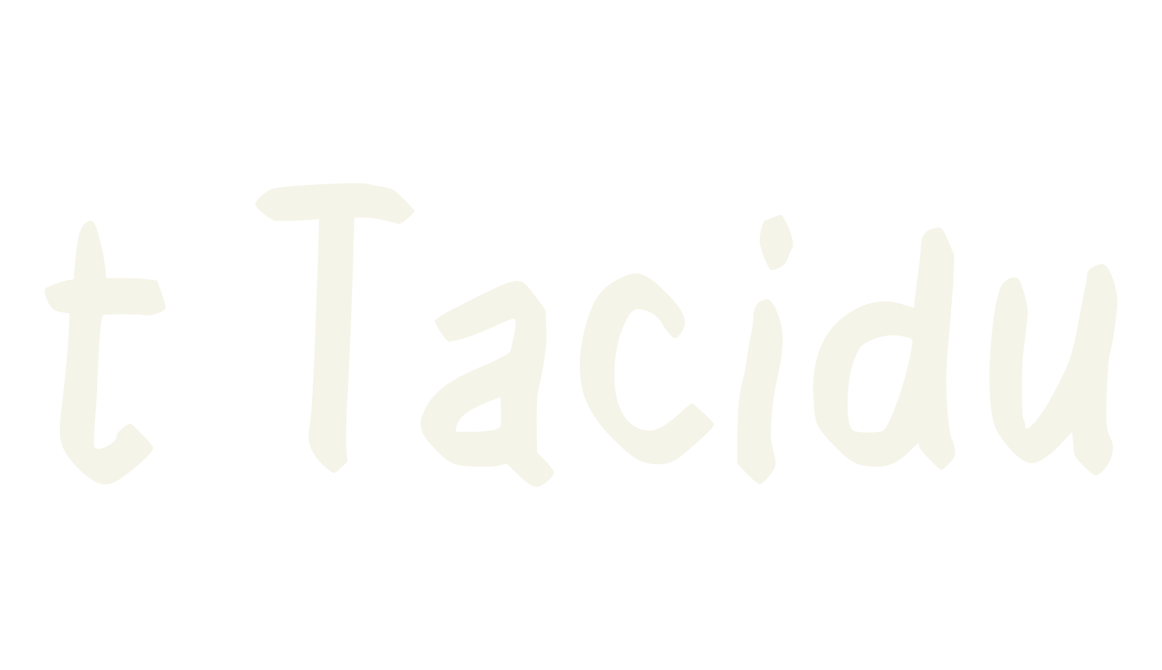 t Tacidu, handwritten font preview