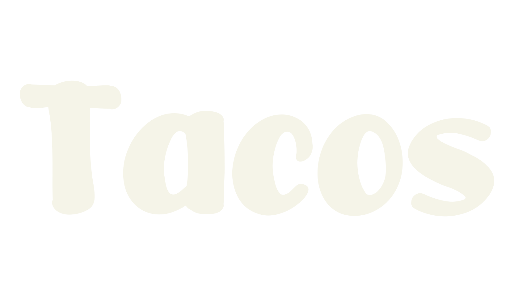 Tacos, handwritten font preview