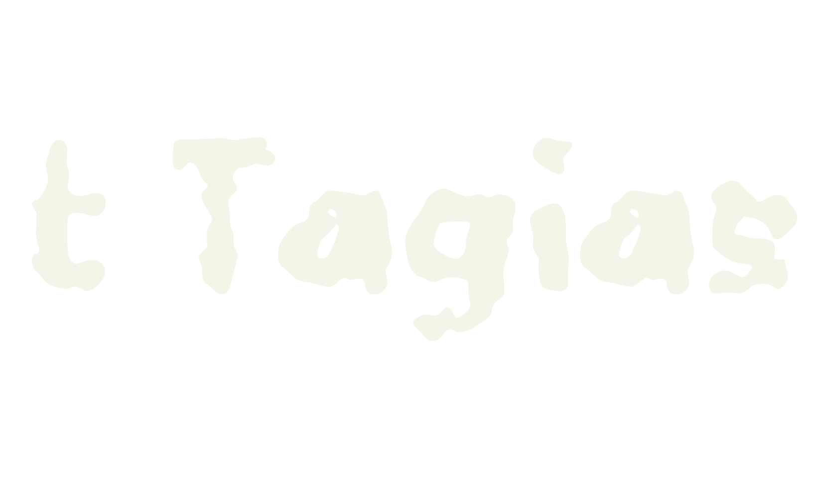t Tagias, handwritten font preview