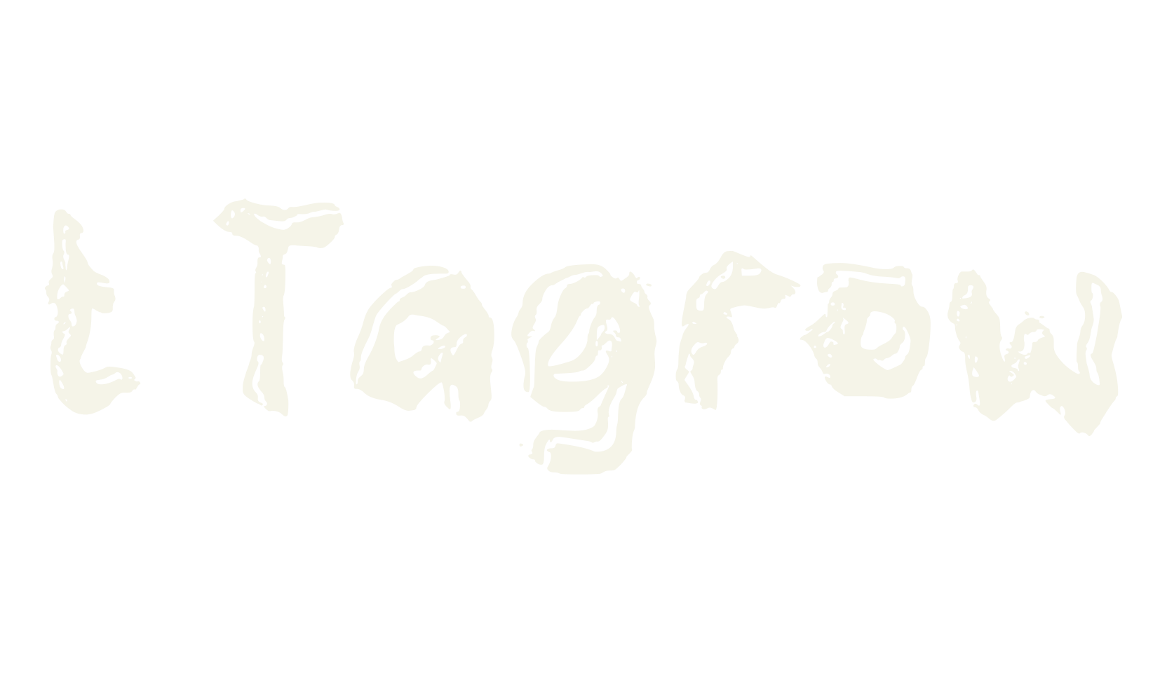 t Tagrow, handwritten font preview