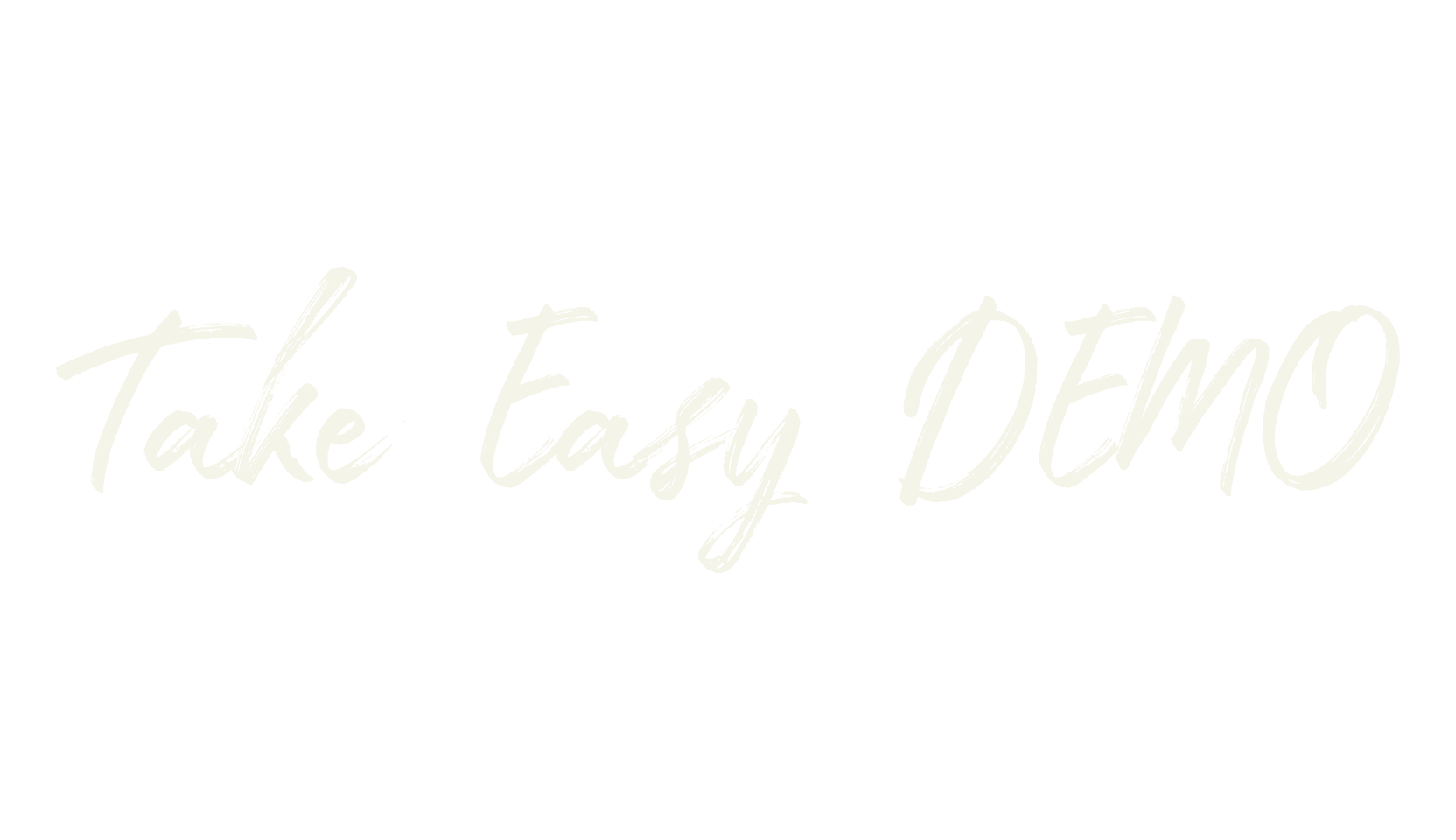 Take Easy DEMO, handwritten font preview