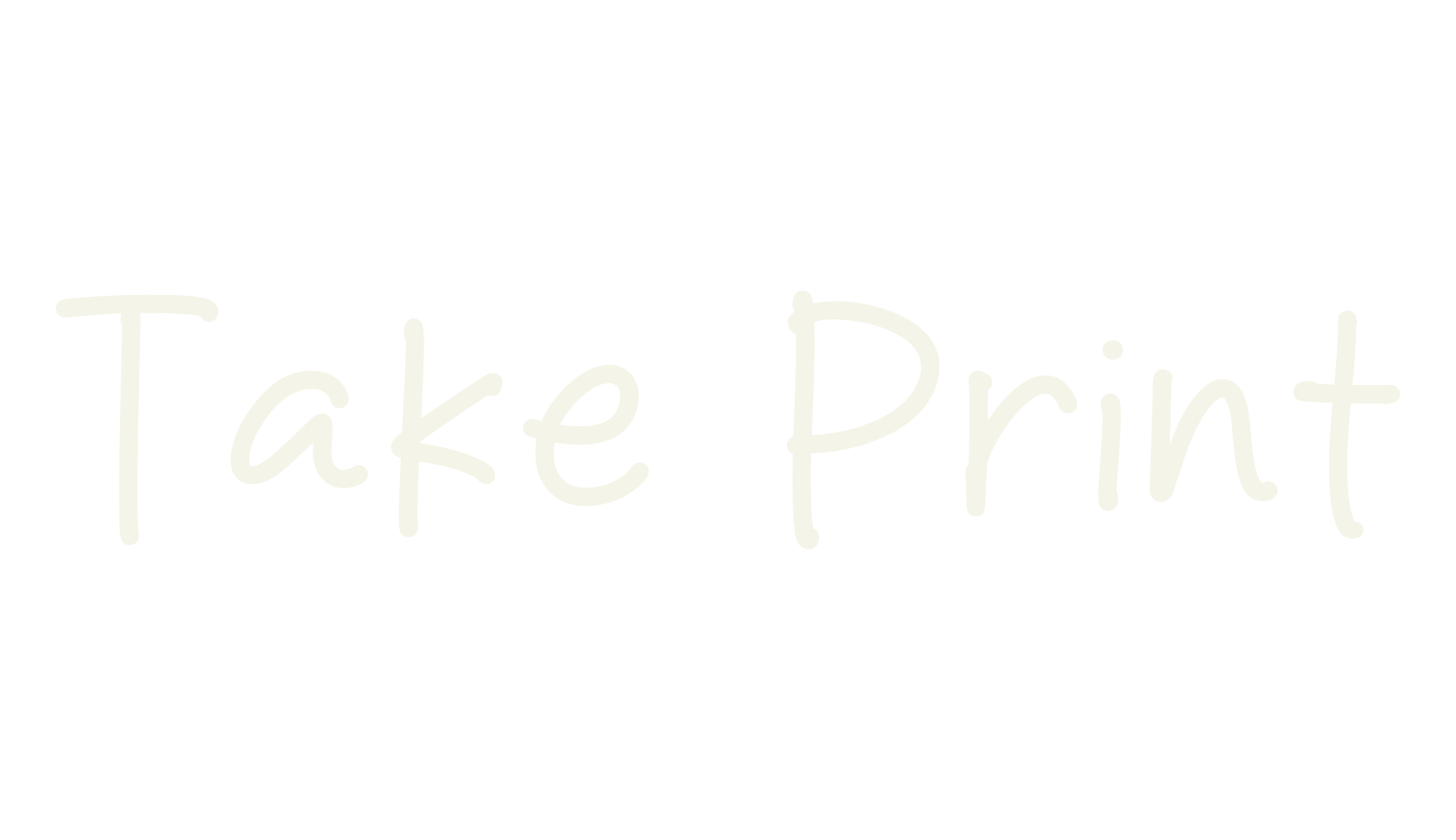 Take Print, handwriting font preview