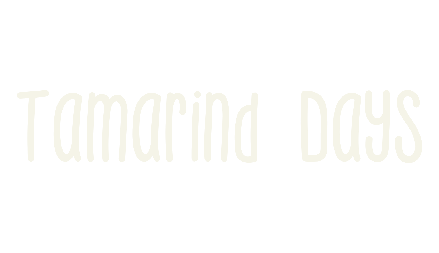 Tamarind Days, handwritten font preview