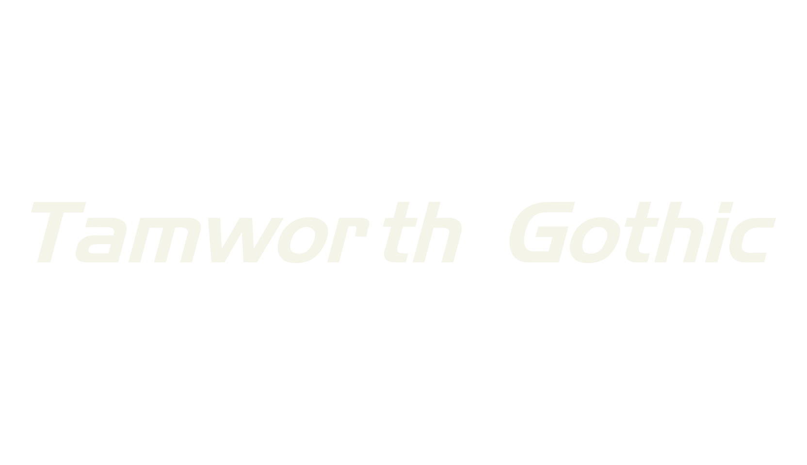Tamworth Gothic, sans font preview