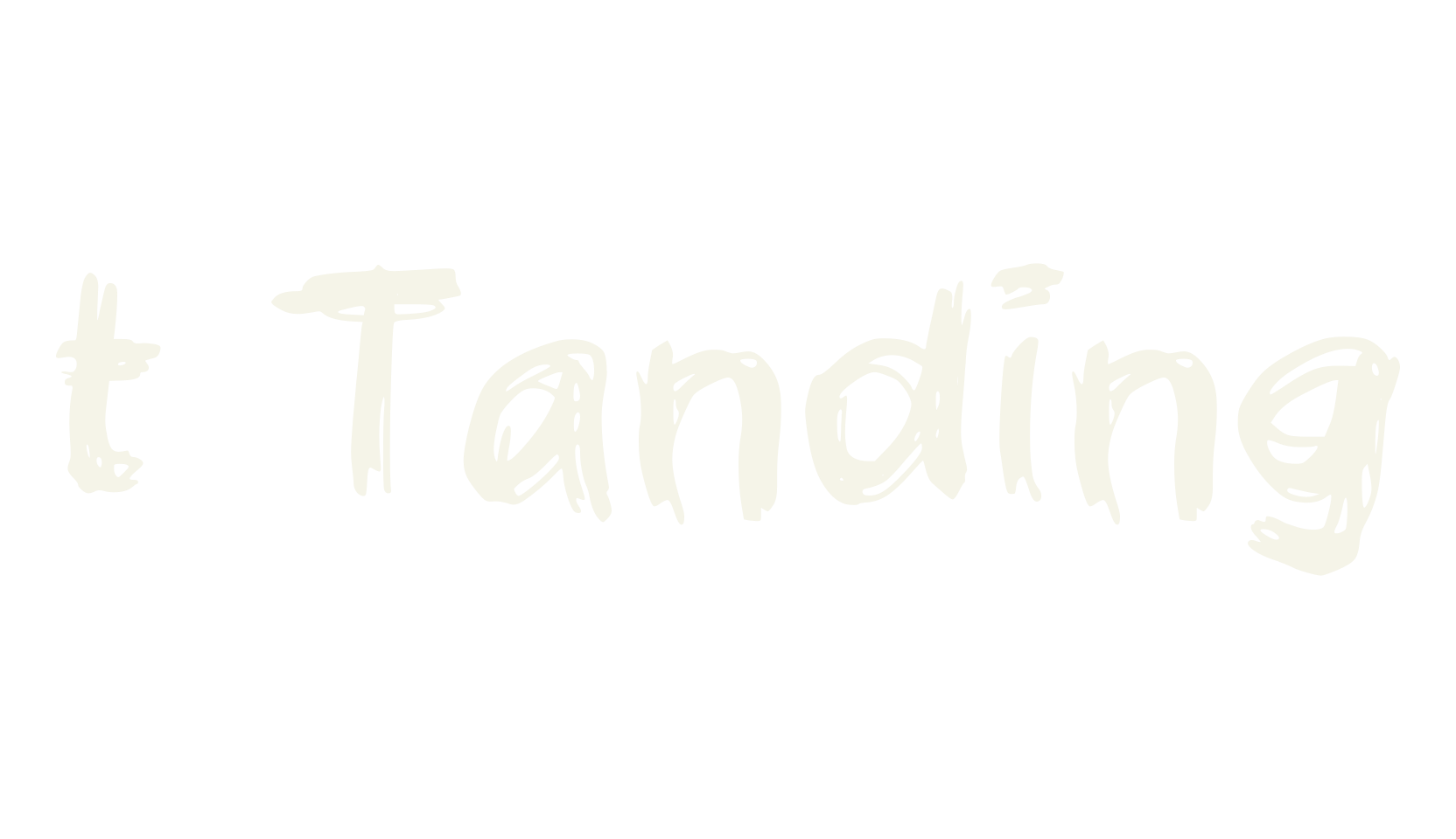 t Tanding, handwritten font preview