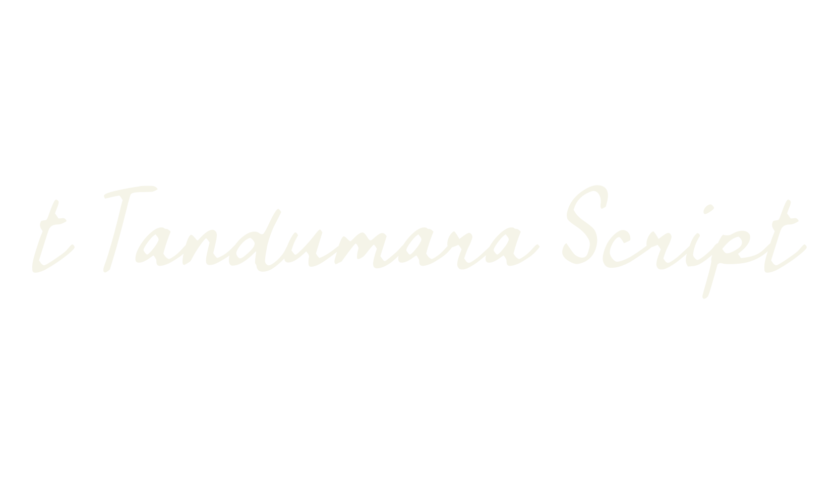 t Tandumara Script, fashion script font preview