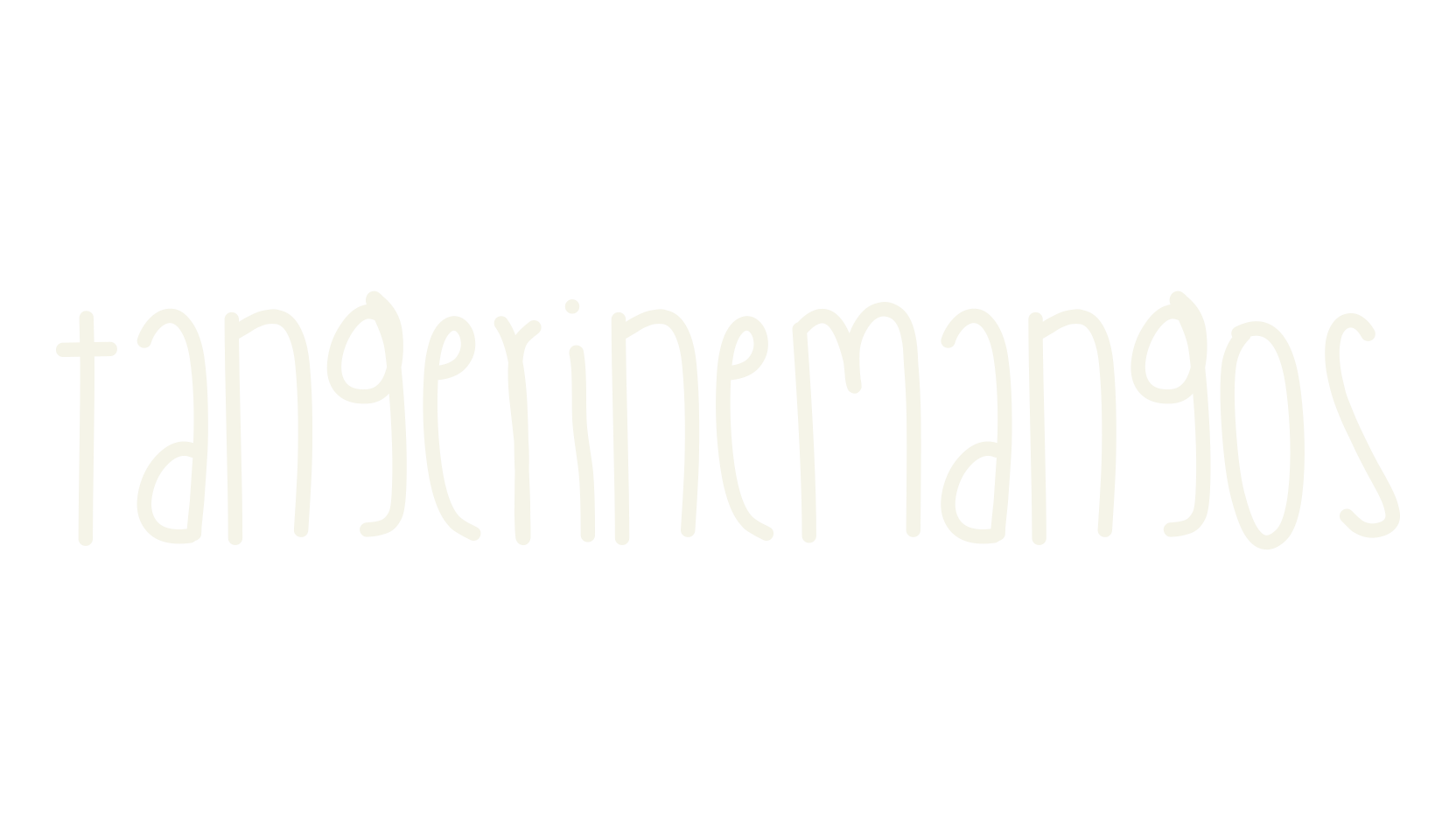 TangerineMangos, handwritten font preview