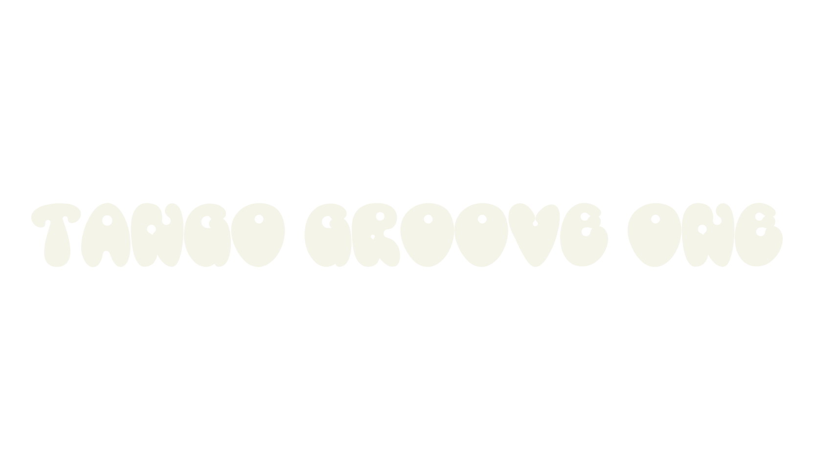 Tango Groove One, display market font preview