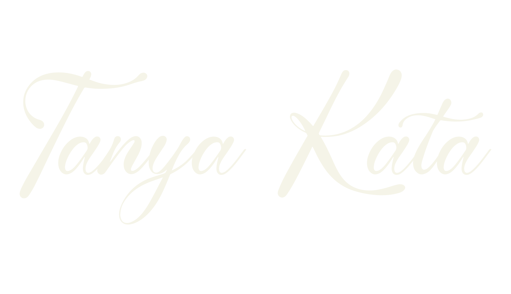 Tanya Kata, cursive font preview
