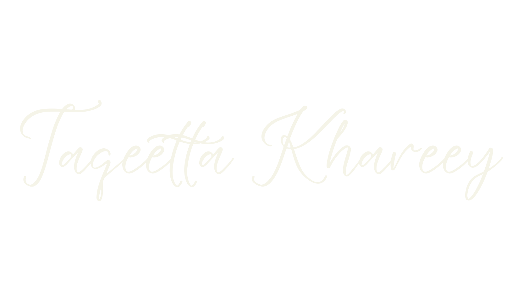 Taqeetta Khareey, cursive font preview