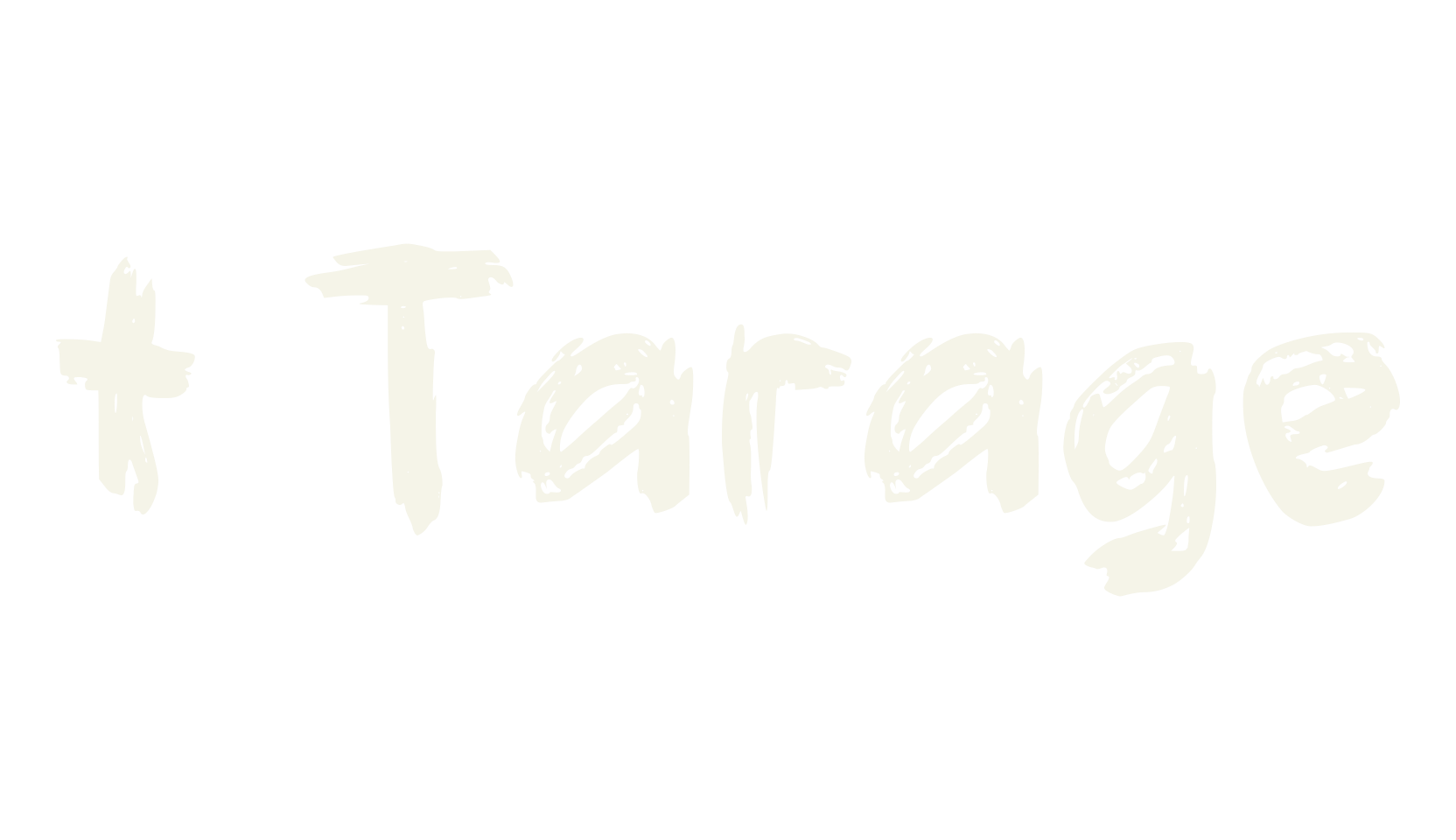 t Tarage, handwritten font preview